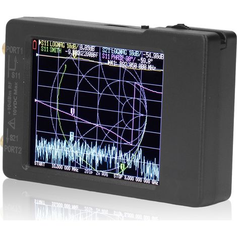 Analyseur de réseau vectoriel 50 kHz-6,3 GHz, outil de test et de mesure d'antenne HF/VHF/UHF de 2,8 pouces (1/5)