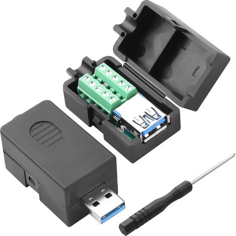 Adaptateur USB 3.0 vers connecteur à 9 Broches sans Soudure, connecteur USB 3.0 mâle/Femelle à Connexion Rapide pour réparation de câbles,projets de Bricolage,caméras de Surveillance (1/5)