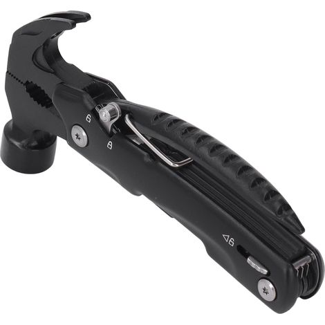 Outil multifonction Hammer 9 en 1, mini, portable, en acier inoxydable, idéal pour la survie et le camping : un cadeau original et amusant (1/5)
