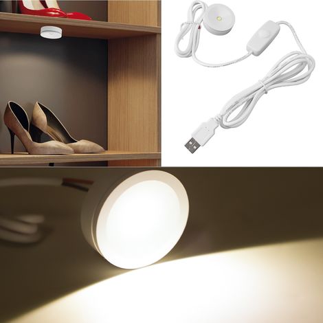 Zweipunkt-LED-Scheinwerfer für Schaufenster, USB 5V, dimmbar, warmes Licht (1/5)