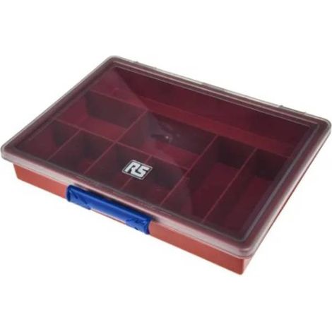Boite compartimentée RS PRO, 9 Compartiments, Plastique, 43mm x 240mm x 195mm ( Prix pour 1 ) (1/2)