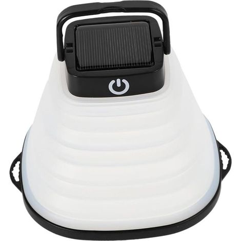 Lanterne solaire LED-Pliable-Lampe de tente-Lampe suspendue-Idéale pour le camping, la randonnée et les situations d'urgence-Noire (1/5)