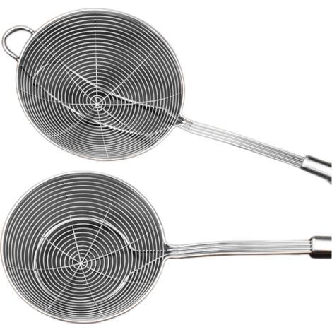 Lot de 2 passoires en acier inoxydable à maille fine, avec et sans crochet, cuisine – Ø 18 cm (1/5)