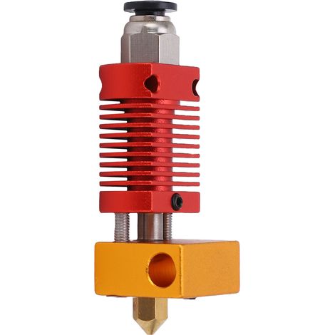 Extruderkopf-Hotend-Kit mit Kühlblock aus Aluminiumlegierung, 16-teiligem MK8-Düsen-Silikonabdeckungsset für Ender 3 (1/5)