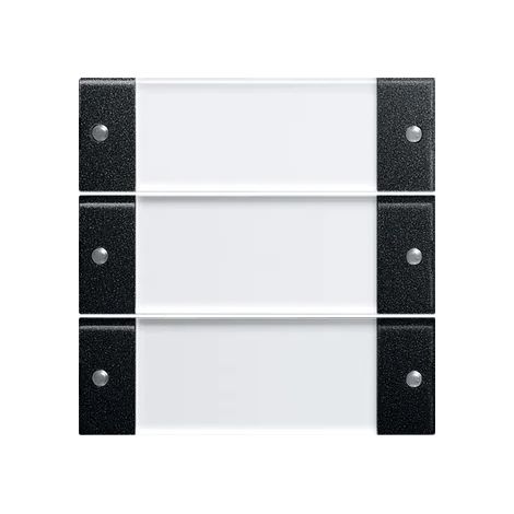 Gira Juego de teclas 3f BSF System 55 Transparente/Negro m [2133005], 2133 005