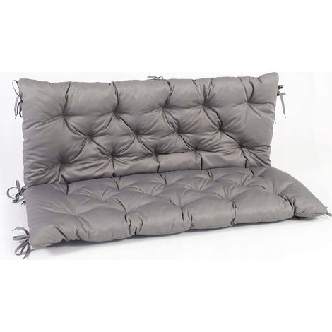 Cojín de jardín para muebles de palets, banco, columpio, gris, 120x98 cm. (1/2)