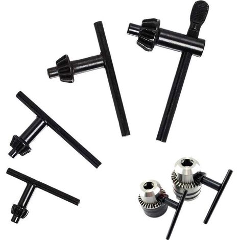 4 pièces Clé de Mandrin de Rechange, Clé de Mandrin Électrique, 10mm/ 13mm/ 16mm/ 20mm, Clé Universelle pour Perceuse à Mandrin, pour Perceuse à Percussion Outil de Serrage de Perceuse. (1/4)