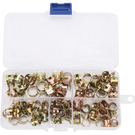 75 colliers de serrage pour tuyaux d'eau, raccords de tubes, fixations élastiques en zinc coloré M610 (1/5)
