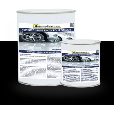 Peinture Laque Epoxy pour Garage - 20 Kg Utilisation professionnelle Noir - MATPRO (1/5)