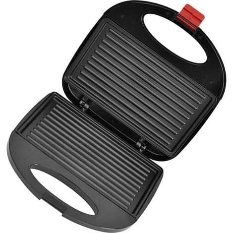 Machine à pain, gaufrier aux normes européennes, appareil à sandwichs, machine à paninis, appareil à barbecue, plaque de cuisson électrique à rayures horizontales (1/5)