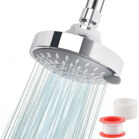 Pommeau Douche Salle de Bain Haute Pression Pommeaux de Douche Réglables pour Douche de Salle de Bain Pommeau de Douche Rond 4 Pouces Pommeaux Multifonctionnels Solides Dans l'Hôtel à la Maison (1/5)