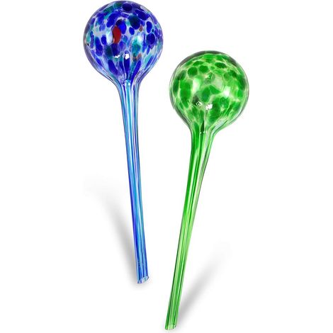 Bulbes à arrosage automatique Bison pour plantes Boules à eau automatiques pour plantes d'intérieur Boule décorative en verre soufflé à la main Coffret de luxe de 2 pièces (1/5)