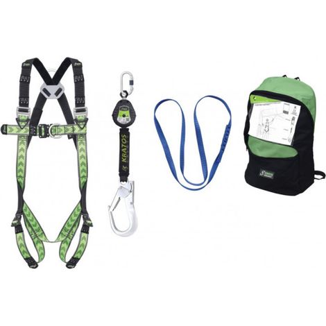 Kit anticaídas para andamios con arnés y anilla de anclaje KRATOS SAFETY
