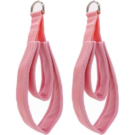 2 Sangles Pilates, Poignée Antidérapante, Anneaux en D, Double Boucle, Équipement Fitness, Pour Maison Gym (1/5)