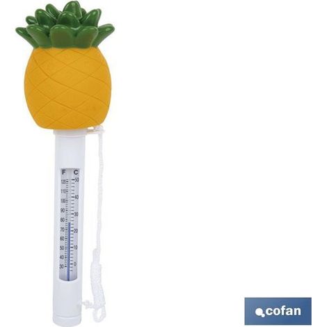 Termometro per piscina galleggiante ad ananas Misurazione accurata Arancione e verde (1/4)