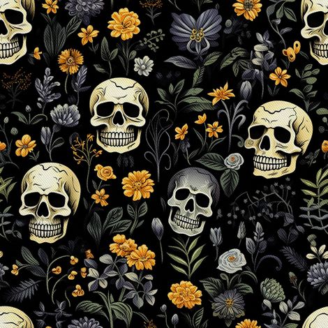 Tela decorativa para exteriores Oxford - Motivo de calavera I DX4583 (1/5)