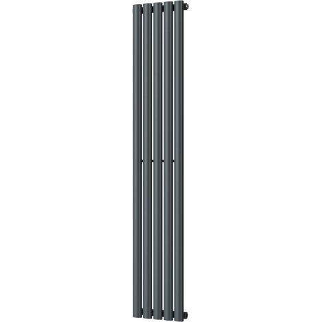 Omeara - Anthracite Vertical Radiator H1600mm x W290mm Single Panel (1/3)