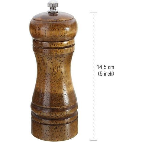Moulins à sel et à poivre en bois de 12,7 cm/20,3 cm, broyeur à épices et à herbes, moulin à condiments manuel, outil de cuisine