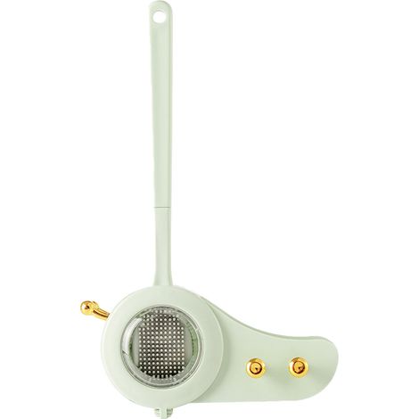 Ensemble brosse ventouse WC en forme d'escargot, brosse de nettoyage pour cuvette de toilettes en plastique à long manche, verte (1/5)