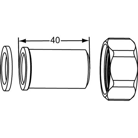 HEIMEIER Racor con niple para soldar 26,8 mm, para DN 20, de junta plana, 0601-03.353