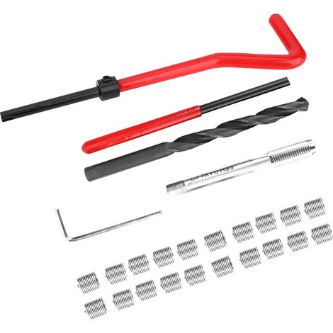 Kit de réparation de filetage 25 pièces en acier inoxydable, clé dynamométrique, outil d'insertion de taraud M7x1 (1/5)