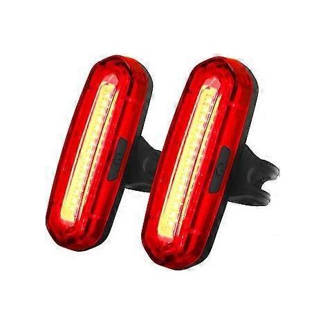 2er-Pack Fahrradrücklicht mit 100 Lumen, leistungsstarkes rotes/blaues LED-Fahrradlicht mit 6 Modi (1/4)