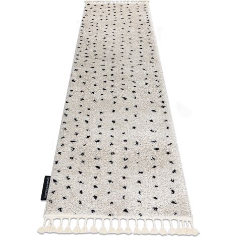 Teppich, Läufer BERBER SYLA B752 Punkte sahne - in die Küche, Halle, Korridor beige 70x200 cm