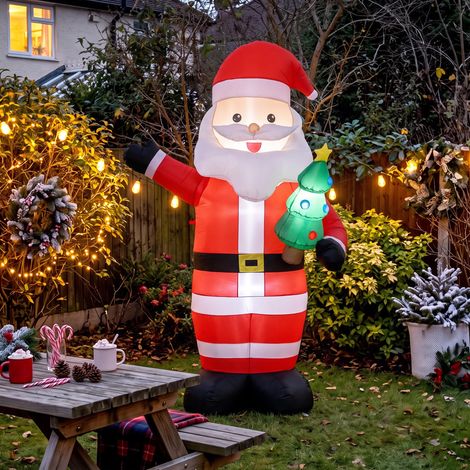 Père de Noël Gonflable de 243 cm avec Lumières LED (1/5)