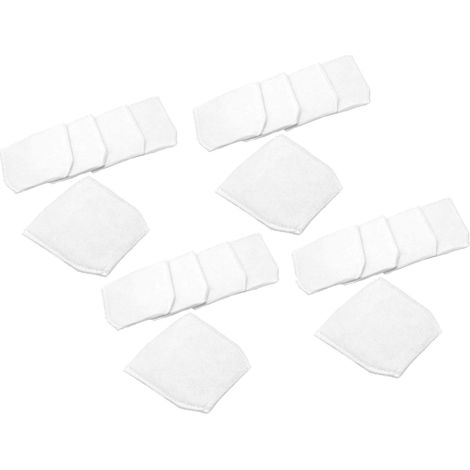 vhbw 20 microfleece Dust Bags compatible with Makita BCL140, BCL140Z, BCL180, BCL180Z, BCL180ZW, CD100DZX, CL060, CL070 Vacuum Cleaner, White (1/2)