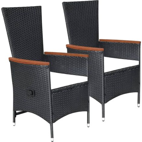 Maison Exclusive - 5-tlg. Garten-Essgruppe Schwarz