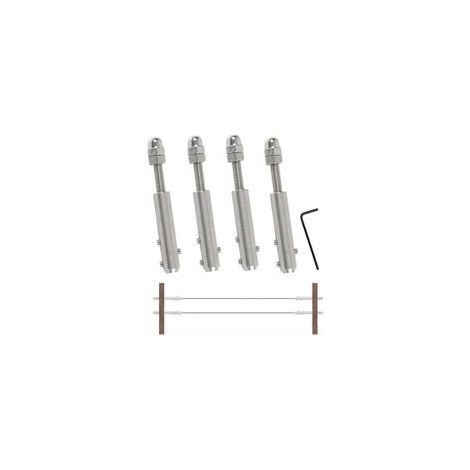 4-mm-Edelstahl-Kabelspanner – 4er-Pack mit Schraubklemmen für Drahtseile, langlebig und einfach zu montieren