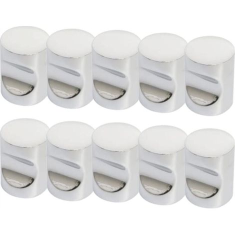Set aus 10 zylindrischen Knöpfen (3/4 Zoll) aus gebürstetem Nickel