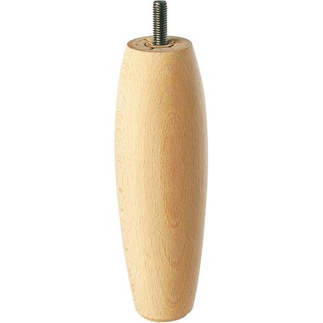 Pied de lit olive 50 mm – Hauteur 150 mm – Tige filetée M8 pour fixation solide – Pour bois dur et teck – Cazabox (1/3)