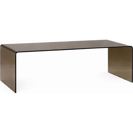 Table Basse en Verre "Telemark" 120cm Marron (1/3)