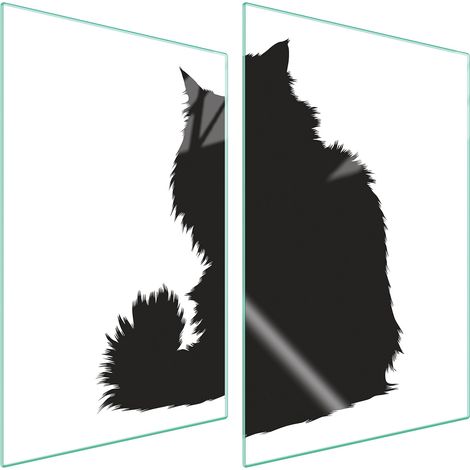 Plaque de protection en verre POUR la cuisine 2x35x52 CAT (1/5)