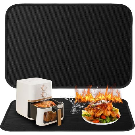 Hitzebeständige Matte 60 x 40 cm, Isoliermatte, Silikon-Backmatte für Backofen, Heißluftfritteuse, Mikrowelle, feuerfeste Matte für die Küchenarbeitsplatte, Schutz unter der Kaffeemaschine
