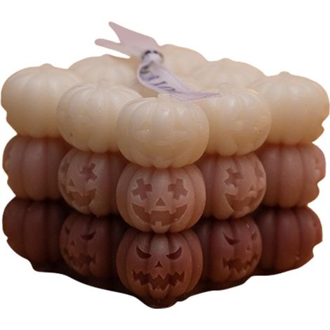 Bougies parfumées pour Halloween, bougies parfumées en forme de cube à bulles, sûres et créatives, faites à la main (1/5)