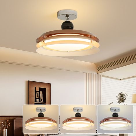 Plafonnier LED haut de gamme, plafonnier vintage du milieu du siècle, lustre de plafond design, 3 températures de couleur 3000K-6000K (40 cm x 25 cm) (1/5)