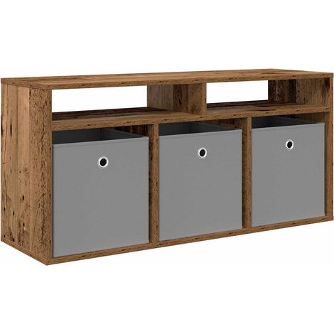 Maison Exclusive - Lowboard mit Schubladen Altholz 102 x 32 x 48,