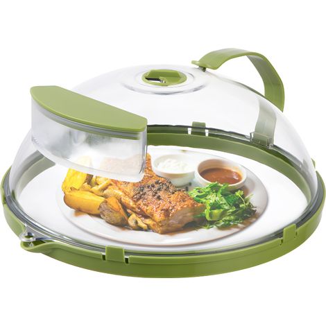 Tapa antisalpicaduras para microondas, asa, orificios de ventilación (25 cm)