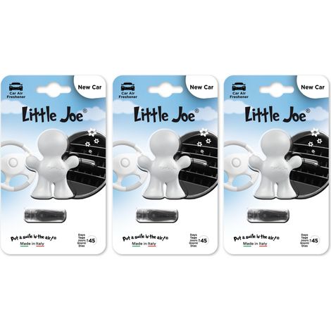 LITTLE JOE LOT DE 3 DÉSODORISANTS NEW CAR DANS UN SAC EN PLASTIQUE EN0202