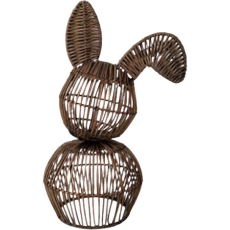 Panier Lapin De Pâques - En Rotin Tissé À La Main - Pour Décoration De Table Étagère Ou Cheminée - Idéal Pour Œufs En Chocolat Et Petits Cadeaux - 1 Pièce (1/5)