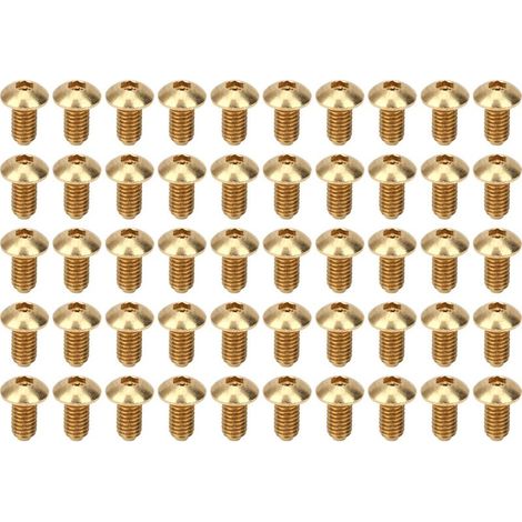 Vis à tête hexagonale Marhynchus, 50 pièces vis à six pans creux M4 tête demi-ronde accessoires de matériel en cuivre pur attaches(M4 8 millimètre) (1/5)
