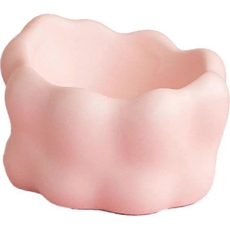 Gamelles surélevées en céramique pour chats, anti-vomissements, inclinées et surélevées, protégeant la colonne vertébrale de l'animal - Rose (1/5)
