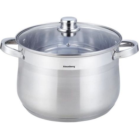 Casserole - Acier Inoxydable - Fond Thermique 3 Couches - 8,6 L - Pour Feu Induction Et Tous Types De Plaques - 1 Pièce