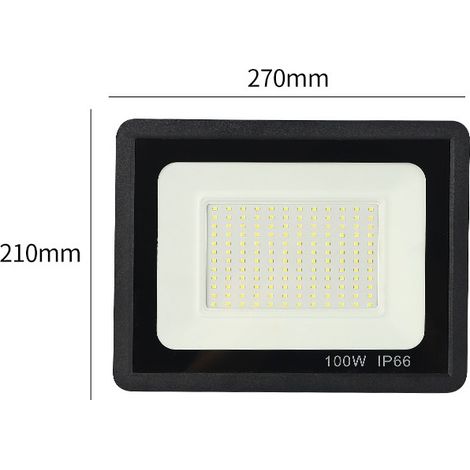 MINKUROW Faretto A Led Per Esterni, 100w 10000lm Faretto A Led Per Esterni, Faretto A Led 6000k, Illuminazione Di Sicurezza Ip66 Impermeabile Per Giardino, Garage, Cortile, Parcheggio (Bianco Freddo, (1/5)