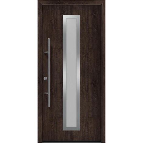 Hörmann Ecostar Haustür "ISOPRO Secur IPS 700S", night oak, 110 x 210 cm (B x H), DIN Links