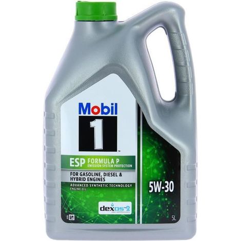 Olio motore 5W-30 ESP Sintetico - MOBIL 1 - Formula-P - tanica 5L - alta prestazione anti-inquinamento (1/3)