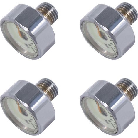 Quatre manomètres de rechange pour bouteilles de plongée, cadran de 1 pouce, 350 bar/5000 psi, filetage 7/16 pouce - 20 UNF. (1/5)