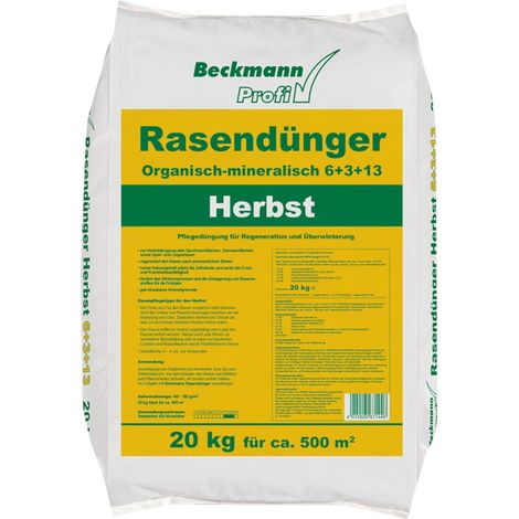 BECKMANN PROFI Rasendünger Herbst 6+3+13 20 kg Herbstrasendünger (1/2)